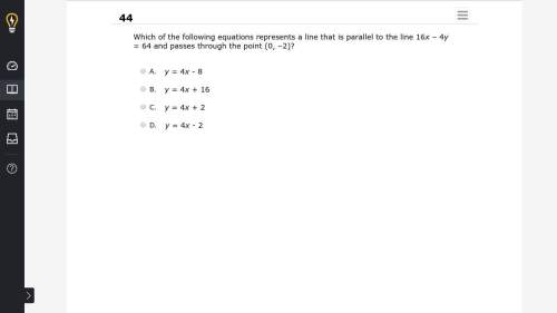 Will give brainiest which of the following equations represents a line that is parallel to the line