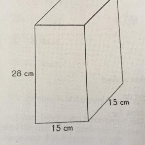 16. find the volume of the figure. 28 cm 15 cm 15 cm