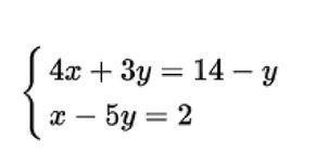 If (x, y) is a solution to the system of equations above, then what is the value of x - y? a. 1/4b.