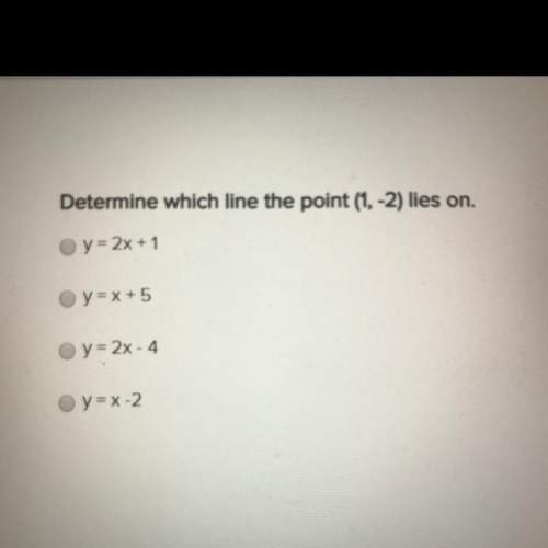 Determine which line the point (1,-2) lies on