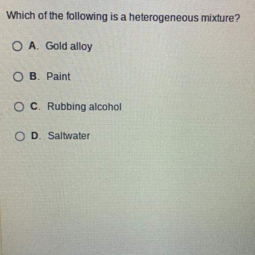 Which of the following is a heterogeneous mixture?