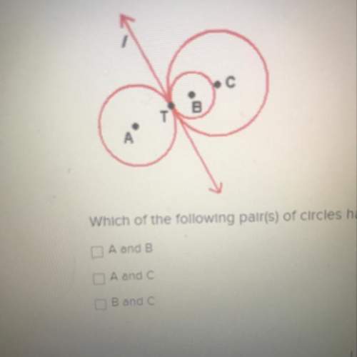 Which of the following pair(s) of circles have / as a common external tangent? select all that appl