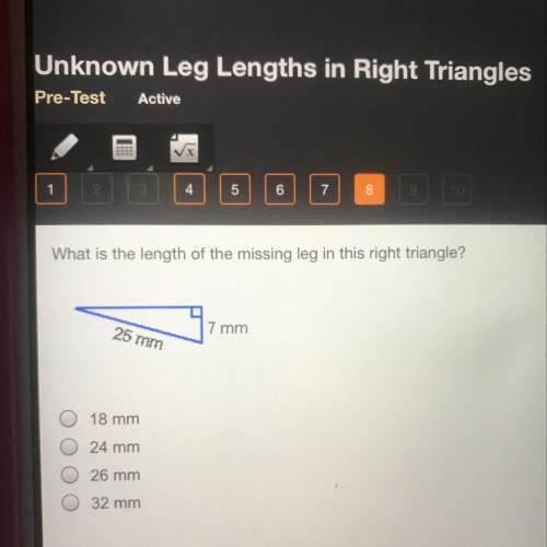 What is the length of the missing leg in this right triangle ?