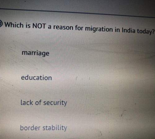 Which is not a reason for migration in india today