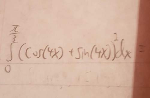 What is the antiderivative from 0 to pi/3 of (cos(4x)+sin(4x))^2