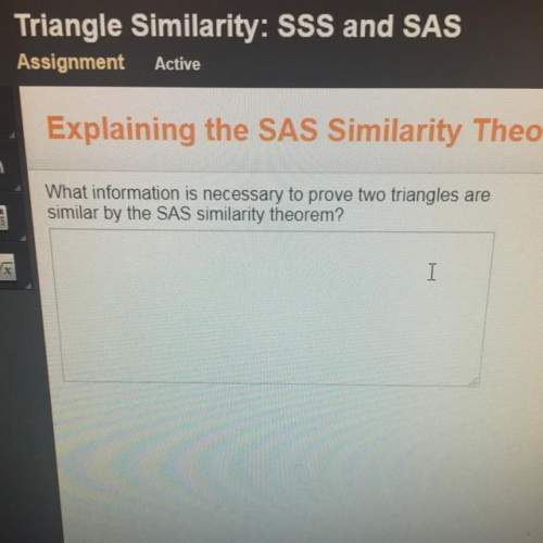What information is necessary to prove two triangles are similar by the sas similarities theorem?