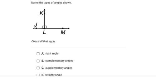 Name the type of angles shown. check all that apply.