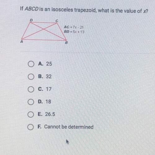 If abcd is an isosceles trapezoid, what is the value of x