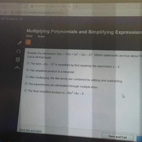 Simplify the expression 3x(x-12x)+ 3x^2-2(x-2)^2 check all that apply