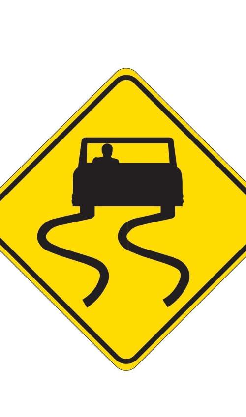 This sign tells drivers there is a steep hill ahead. write the number of sides and the number of ang