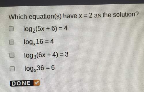 Which equation(s) have x=2 as the solution.
