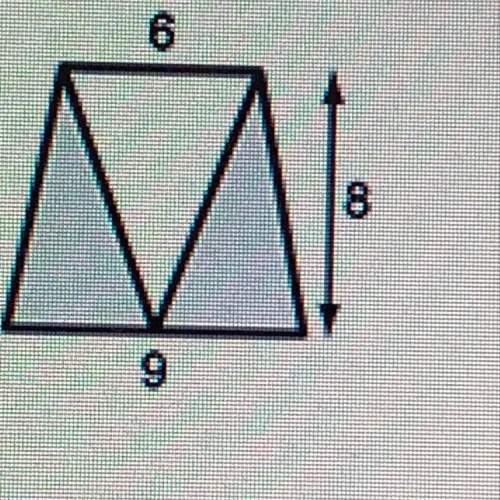 find the area of the shaded region of the trapezoid.