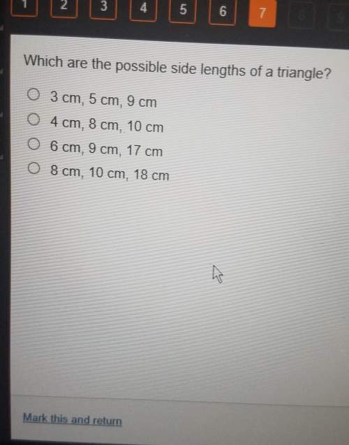 Which are the possible side lengths of a triangle?