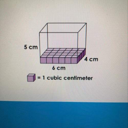 Abox has a length of 6 centimeters a width of 4 centimeters and a height of 5 centimeters jen filled