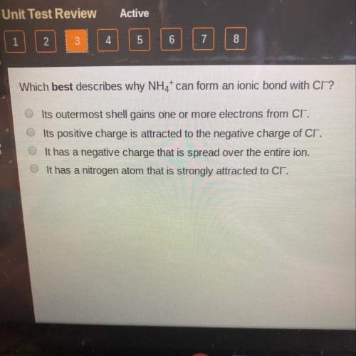 Which best describes why nh4+ can form an ionic bond with cl-?