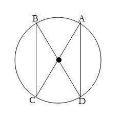 If m∠cbd = 40°, find m∠cad. a) 30° b) 40° c) 50° d) 60° e) none of the above