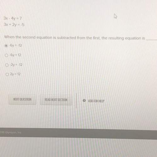 Is the answer a.-6y=- 12 b.-6y=12 c. -2y=-12 d.2y=12