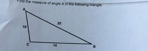 Find the measure of angle a in the following triangle