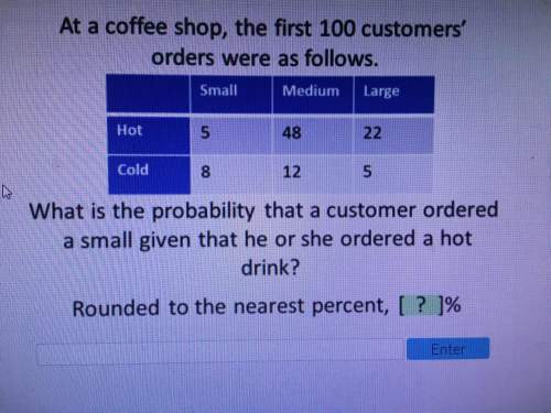 What is the probability that a customer ordered a small given they ordered a hot