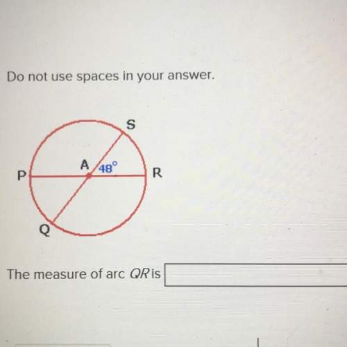 Do not use spaces in your answer. the measure of arc qr is