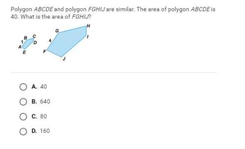 Polygon abcde and polygon fghij are similar. the area of polygon abcde is 40. what is the area