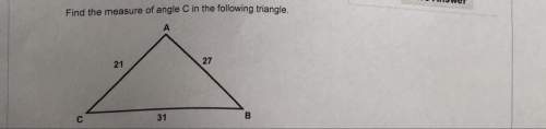 Find the measure of anglec in the following triangle