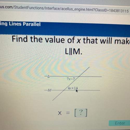 Find the value of x that will make l ll m