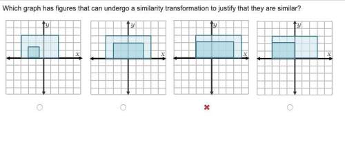 Which graph has figures that can undergo a similarity transformation to justify that they are simila