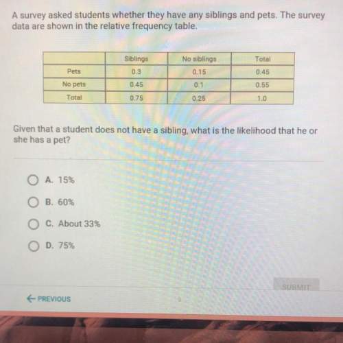 Pls a survey asked students wether they have any siblings and pets