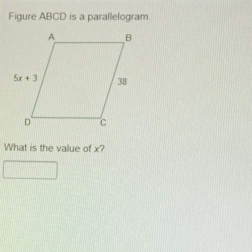 Foure abcd is a parallelogram what is the value of x