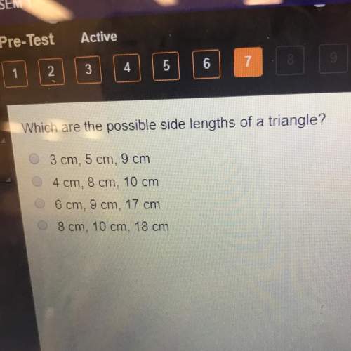Which are the possible side lengths of a triangle?