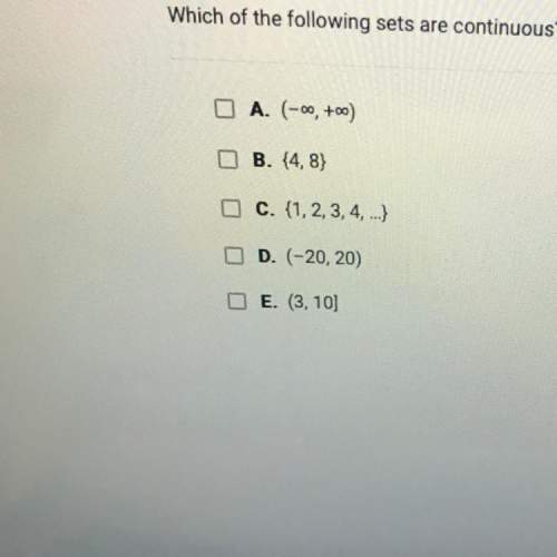 Which of the following are continuous?
