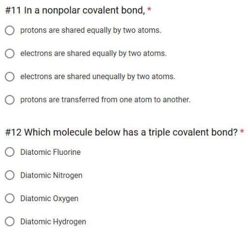 In a nonpolar covalent bond, protons are shared equally by two atoms. electrons are shared equally b