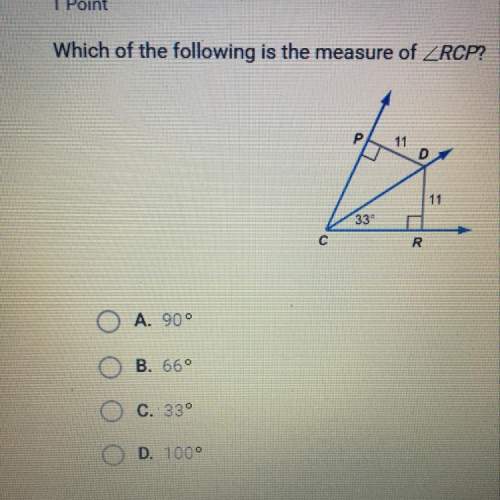 Which of the following is the measure of angle rcp?