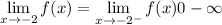 \displaystyle \lim_{x\to -2}f(x) = \lim_{x\to -2^-}f(x) 0-\infty