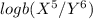 logb(X^5 / Y^6)