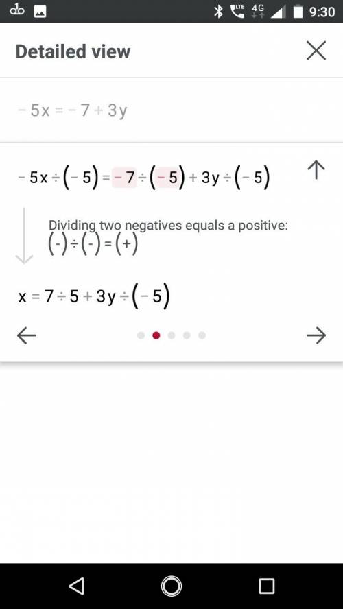 What three points solve the equation -5x - 3y = -7
