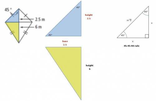 What is the area of the figure below a. 7.5 b. 15 c. 21.25 d. 42.5