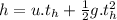 h=u.t_h+\frac{1}{2} g.t_h^2