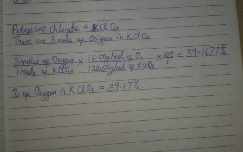 Chemistry Lab Percent of Oxygen in Potassium Chlorate