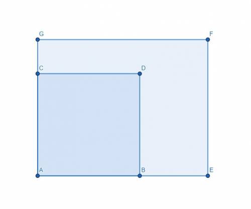 A square has a side length of X centimeters. One dimension increases by 4 cm and the other dimension