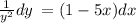 \frac{1}{y^2}dy\:=(1-5x)dx