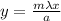 y=\frac{m\lambda x}{a}