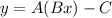 y=A(Bx)-C