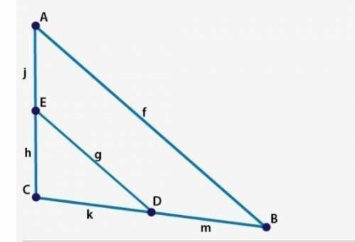 If the measure of angle ACB is 90°, then which expression represents the value of g? triangle ACB, p