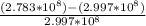 \frac{(2.783 * 10^{8} ) - (2.997*10^{8} )}{2.997*10^{8} }