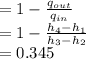 =1-\frac{q_{out} }{q_{in} } \\=1-\frac{h_{4} -h_{1} }{h_{3} -h_{2}} \\=0.345