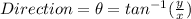 Direction=\theta=tan^{-1}(\frac{y}{x})