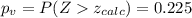 p_v =P(Zz_{calc})=0.225