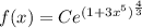 f(x)=Ce^{(1+3x^5)^{\frac{4}{3}}}